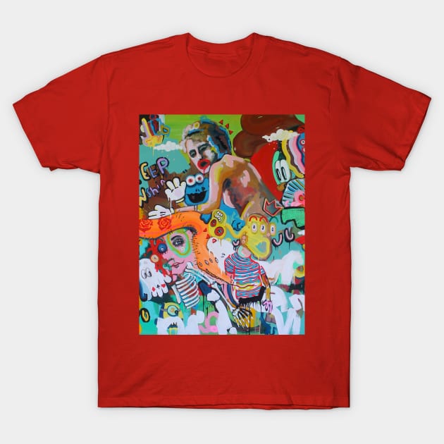 Keep Wishin' | pop art Acid surreal | contemporary LSD art | Original Magic Painting By Tyler Tilley c. 2021 T-Shirt by Tiger Picasso